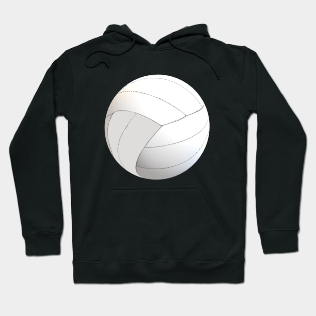 Volleyball Lovers Floating Volleyball (Black Background) Hoodie by Art By LM Designs 